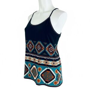 NWOT Lily Aztec Print Velvet Tank Top 3x